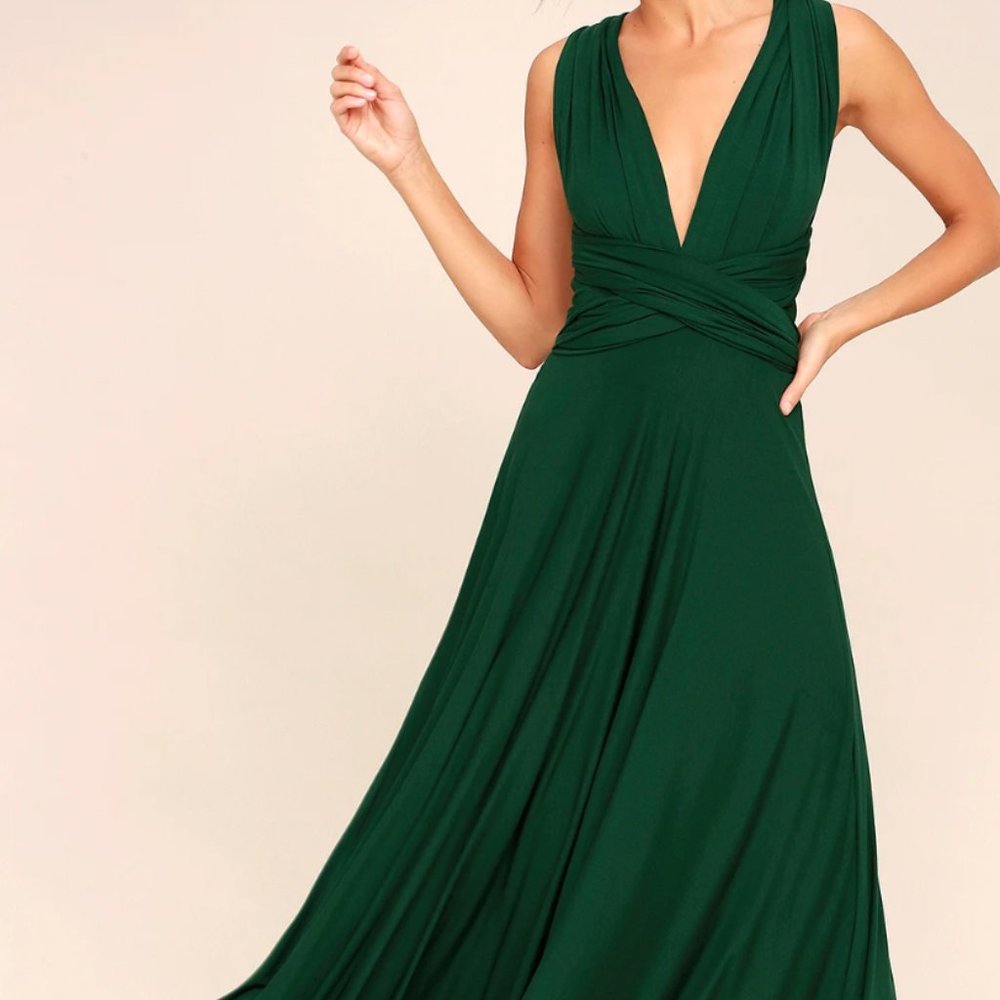 Tricks of the Trade Forest Green Maxi Dress